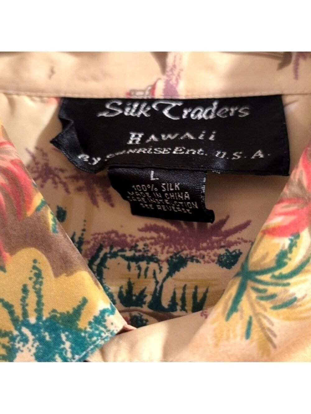 Silk Traders Hawaii Vintage Short Sleeve Shirt Large - Picture 3 of 8